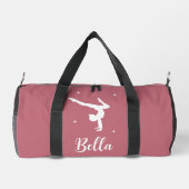 Moderne Pink Gymnastics Dance Fitness Duffle Bag (Rückseite)
