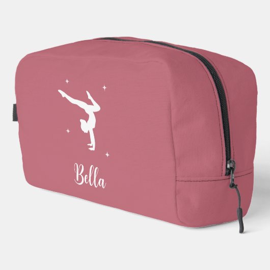 Moderne Pink Gymnastik Tanz Fitness Travel Waschbeutel (Rechte Ecke)