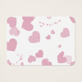 Moderne Pink Liebe Herz Hochzeitskarte (Rückseite)