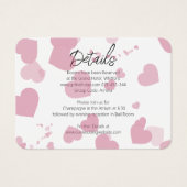 Moderne Pink Liebe Herz Hochzeitskarte (Vorderseite)