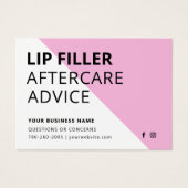 Moderne Pink Lip Filler Aftercare Instructions Car (Vorderseite)