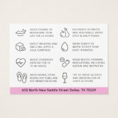 Moderne Pink Lip Filler Aftercare Instructions Car (Rückseite)