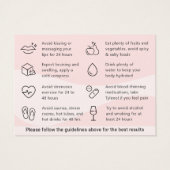 Moderne Pink Lip Filler Aftercare Instructions Car (Rückseite)