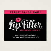 Moderne Pink Lip Filler Aftercare Instructions Car (Vorderseite)