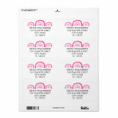 Moderne Pink Regenbogen-Adresse (Vorne)