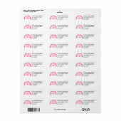 Moderne Pink Regenbogen-Adresse (Vorne)