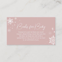 Moderne Pink Snowflakes Baby Showbücher für Baby