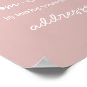 Moderne Pink Snowflakes Umschlagstation Poster (Ecke)
