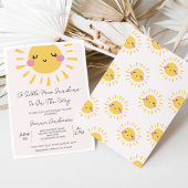 Moderne Pink Sun Little Miss Sunshine Baby Dusche Einladung