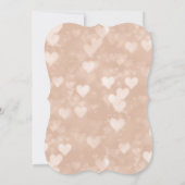 Moderne Pink- und Black-Bokeh-Hochzeit | Herr & Fr Einladung (Rückseite)