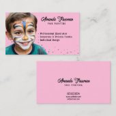 Moderne Pink- und Schwarz-Party-Künstlermaler Visitenkarte (Vorne/Hinten)