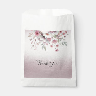 Moderne Pink White Floral Fevor Bag Geschenktütchen