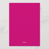 Moderne Pinke 40. Geburtstagsfeier Einladung (Rückseite)