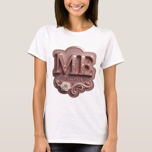 Moderne Pinke ABSTRACTE KUNST Design T-Shirt (Vorderseite)