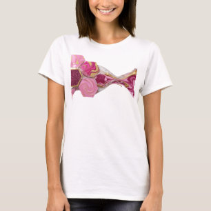 Moderne Pinke ABSTRACTE KUNST Kunst Druck T-Shirt