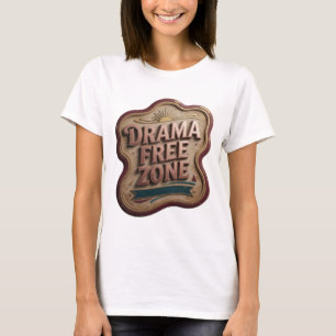 Moderne Pinke DRAMA FREIE ZONE Kundenspezifisches T-Shirt