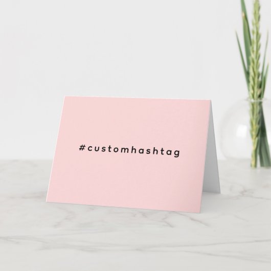 Moderne Pinke Hashtag-Trenddesign Karte (Vorderseite)