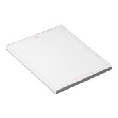 Moderne Pinke Minimalistische Elegante Monogramm Notizblock (angewinkelt)