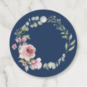 Moderne Pinke Rosen Script-Abschluss Geschenkanhänger (Rückseite)