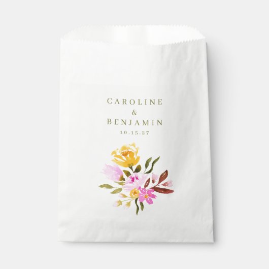 Moderne pinkfarbene Individuelle Namen Geschenktütchen (Vorderseite)