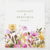 Moderne pinkfarbene Individuelle Namen Weinetikett (Einzelnes Label)