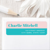 Moderne pinkfarbene türkisfarbene pastellfarbene R (Insitu)