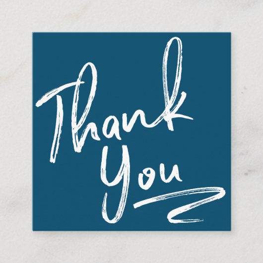 Moderne Pinsel danke Ihnen Skript Ordnung navvin b Quadratische Visitenkarte (Vorderseite)