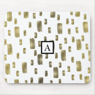 Moderne Pinsel Gold Kupfer Bronze Glanz Mousepad