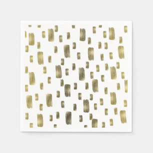 Moderne Pinsel Gold Kupfer Bronze Glanz Serviette