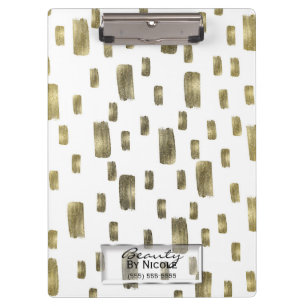 Moderne Pinsel Gold Kupfer Bronze Glitter Klemmbrett