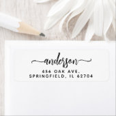 Moderne Pinsel Handgeschriebene Rücksendeadresse (Insitu)