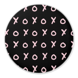 Moderne Pinsel Rose Gold & Navy Blauer Sparkor Keramikknauf