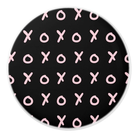 Moderne Pinsel Rose Gold & Navy Blauer Sparkor Keramikknauf (Vorderseite)