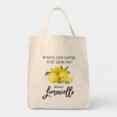 Moderne Pinsel Schrift Limoncello Zitronen Lebensm Tragetasche (Vorne)