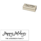 Moderne Pinsel Script Happy Holidays Gummistempel (Stempel)