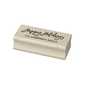 Moderne Pinsel Script Happy Holidays Gummistempel (Stempel)