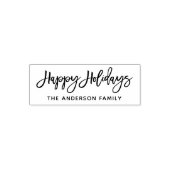 Moderne Pinsel Script Happy Holidays Permastempel (Design)
