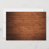 Moderne Pinsel Script Wood Unser Abenteuer beginnt Save The Date (Rückseite)