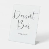 Moderne Pinselkalligrafie Hochzeitdessert Bar Sockelschild (Vorderseite)
