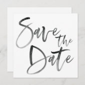 Moderne Pinselkalligrafie-SkriptWedding Save The Date (Vorne/Hinten)
