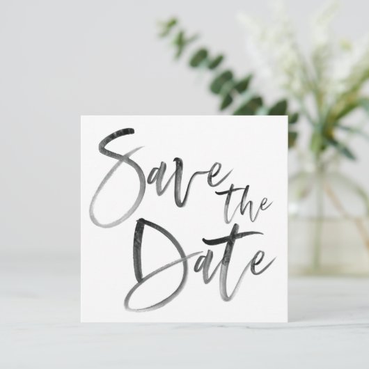 Moderne Pinselkalligrafie-SkriptWedding Save The Date (Stehend Vorderseite)