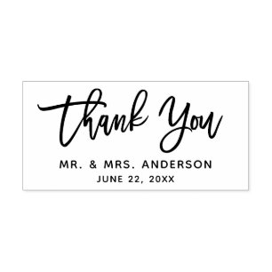 Moderne Pinselschrift Danke Hochzeit Permastempel