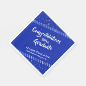 Moderne Pinselschrift Diagonal Stars Name Royal Bl Serviette (Ecke)