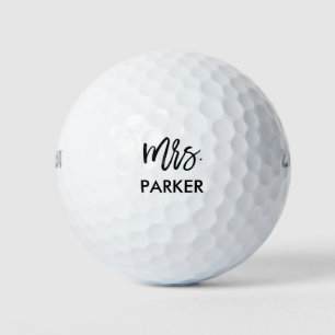 Moderne Pinselschrift   Frau Golfball