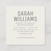 Moderne Pinselschrift Instagram Foto Fotograf Quadratische Visitenkarte (Rückseite)