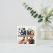 Moderne Pinselschrift Instagram Foto Fotograf Quadratische Visitenkarte (Stehend Vorderseite)