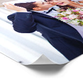 Moderne Pinselschrift Mr. und Mrs. Wedding Foto Poster (Ecke)