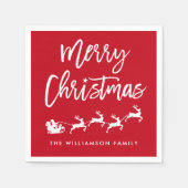 Moderne Pinselschrift Star Weihnachten Weihnachten Serviette (Vorderseite)