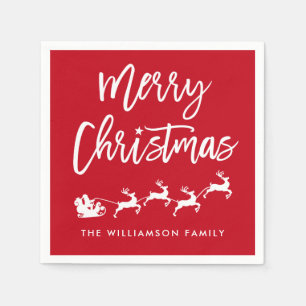 Moderne Pinselschrift Star Weihnachten Weihnachten Serviette