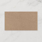 Moderne Pinselschrift Wedding Website QR Kraft Begleitkarte (Rückseite)